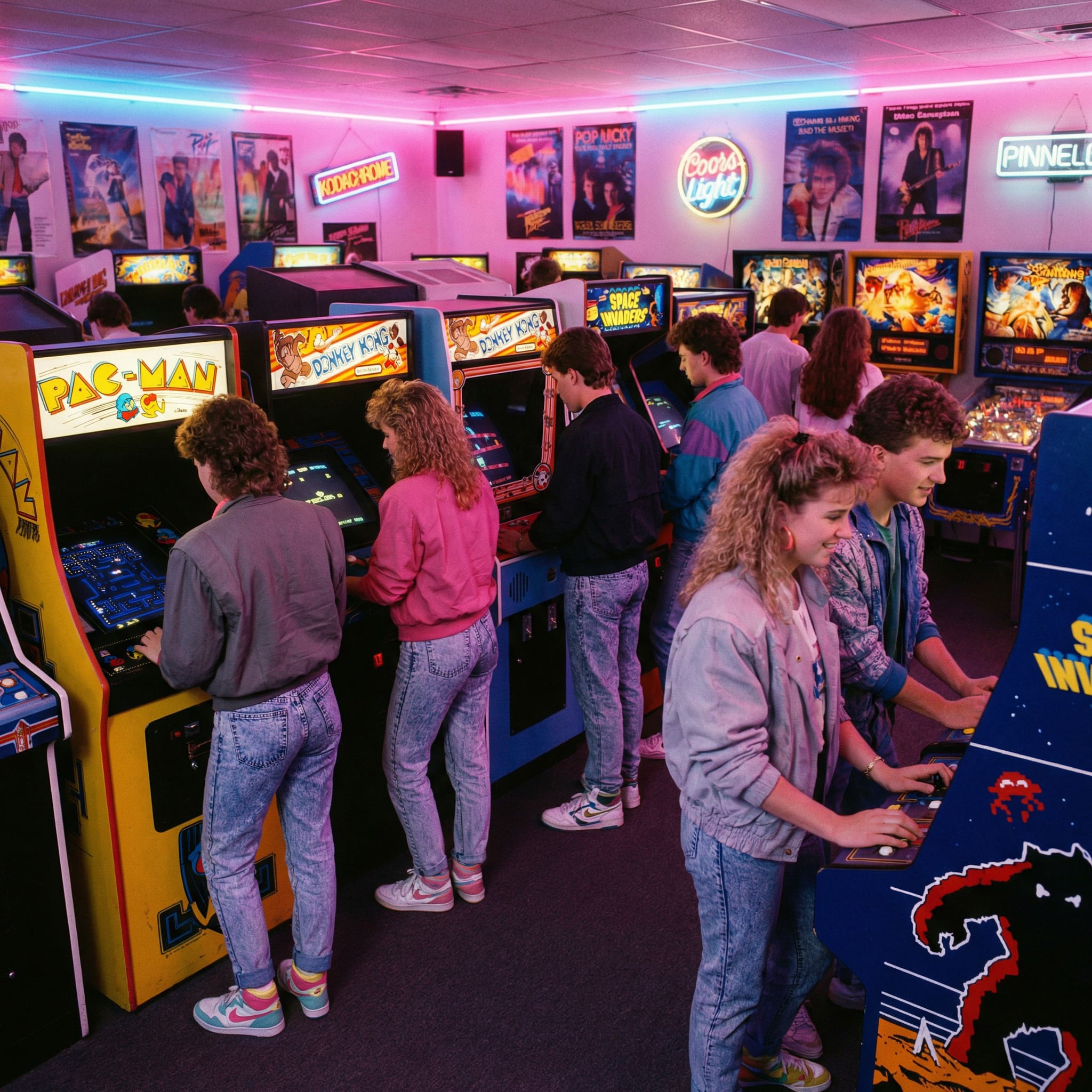 scène rétro vintage années 80 générée avec prompt ChatGPT