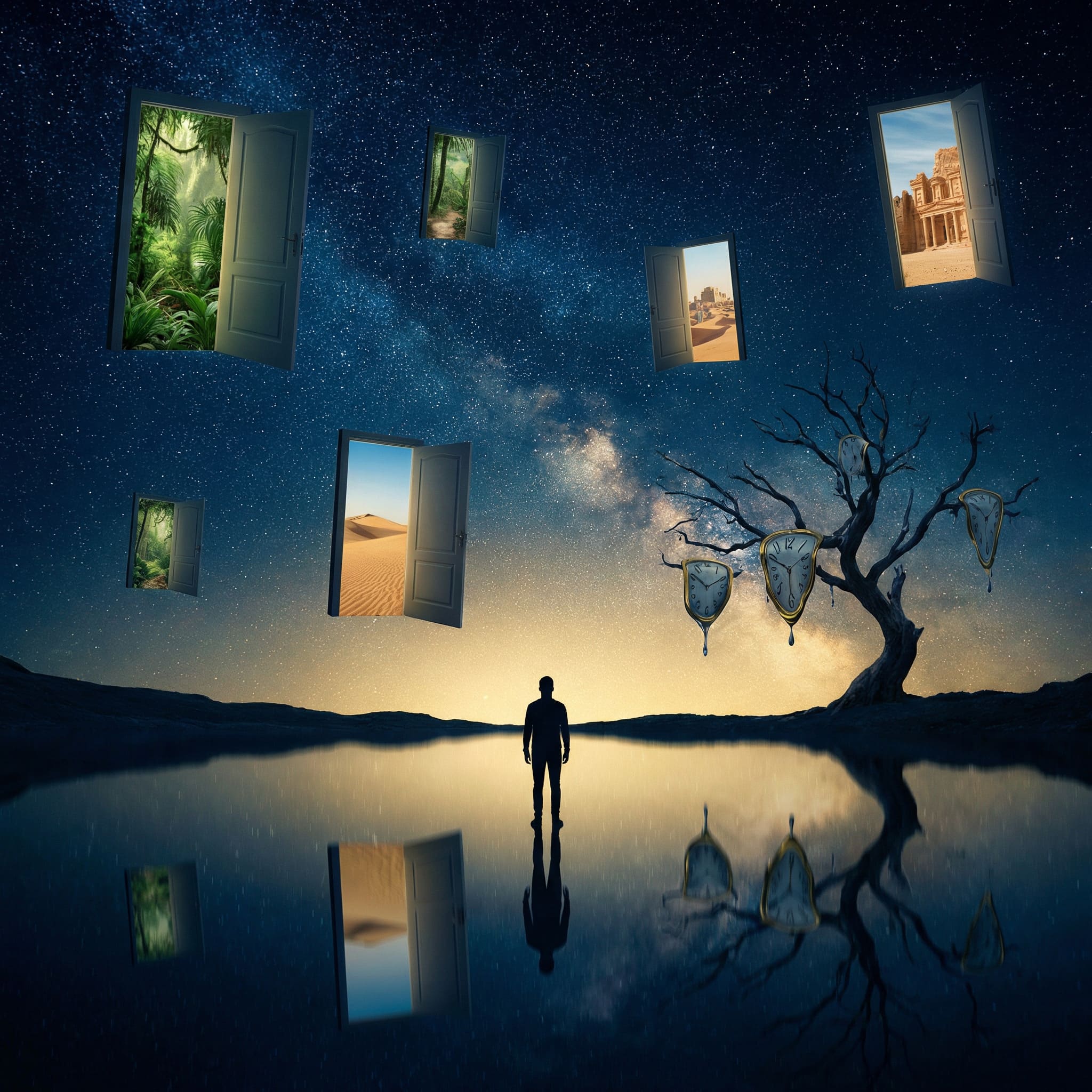scène onirique surréaliste générée avec prompt ChatGPT