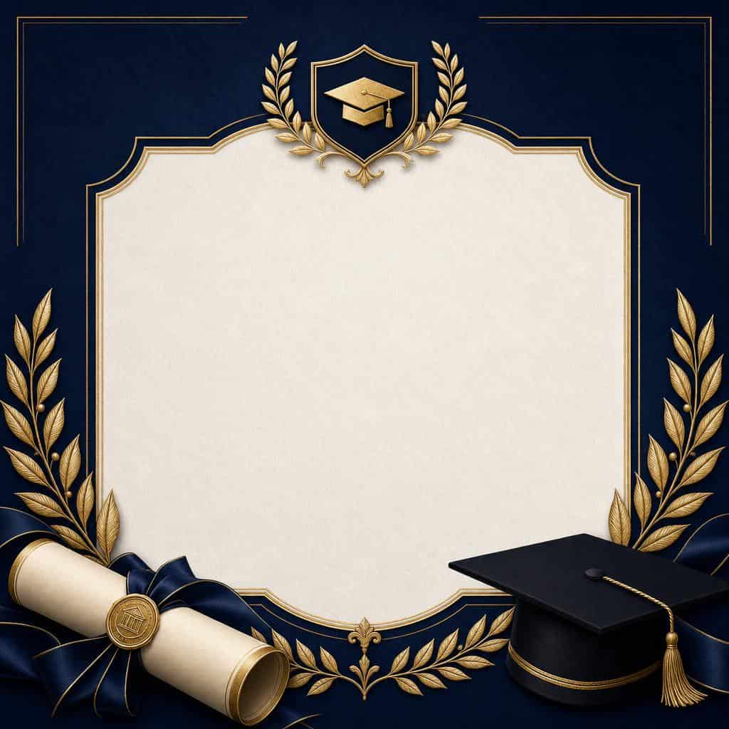 Fondo para invitación de graduación estilo elegante generado con IA en MyEdit