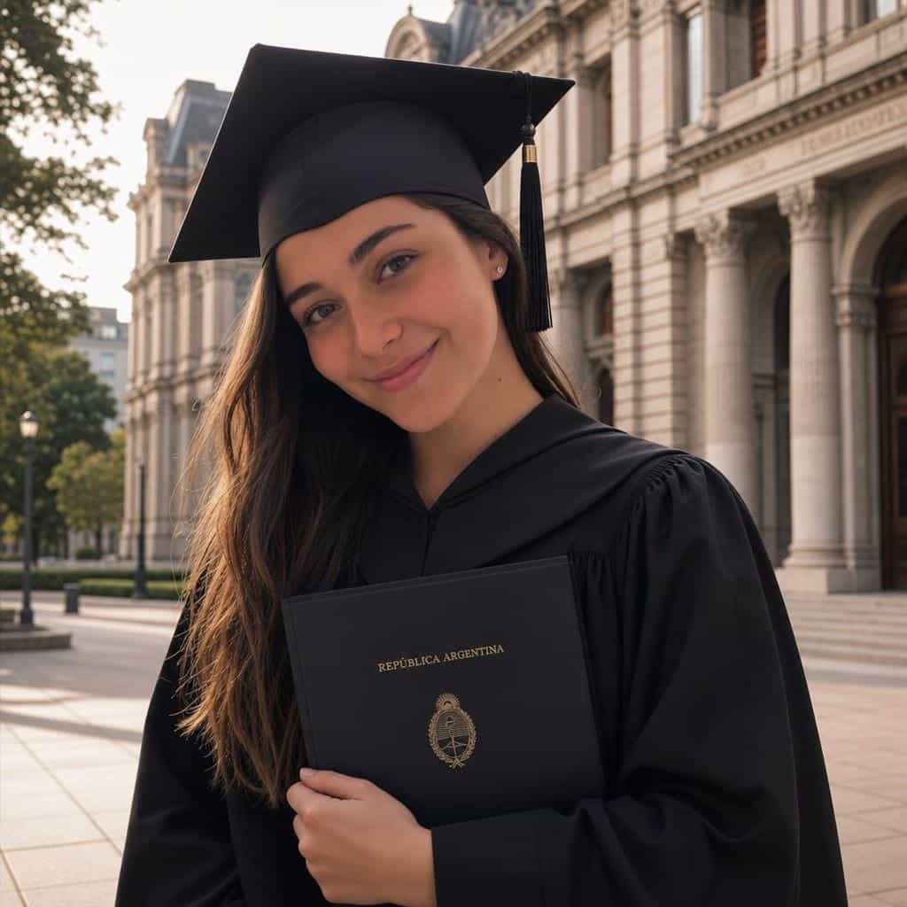 Foto de graduación Argentina transformada con IA en MyEdit