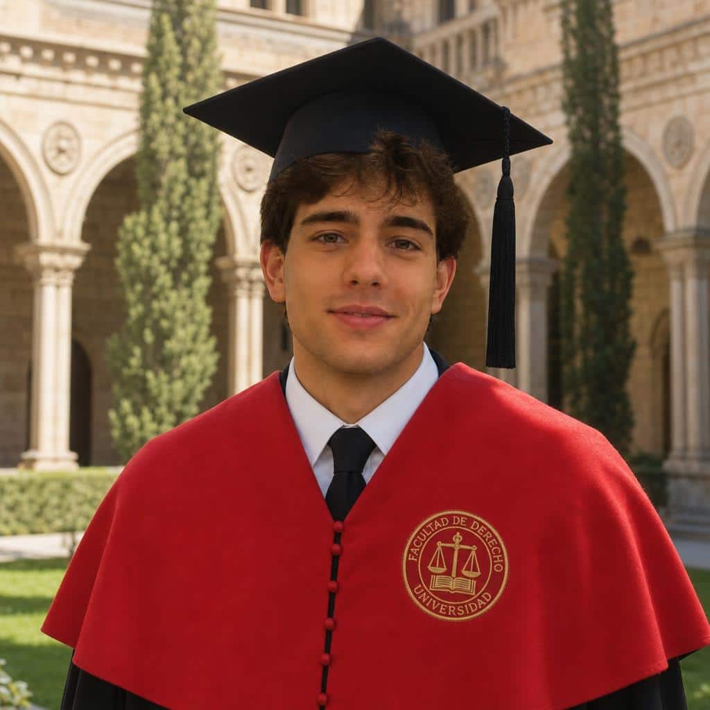 Foto de graduación España transformada con IA en MyEdit