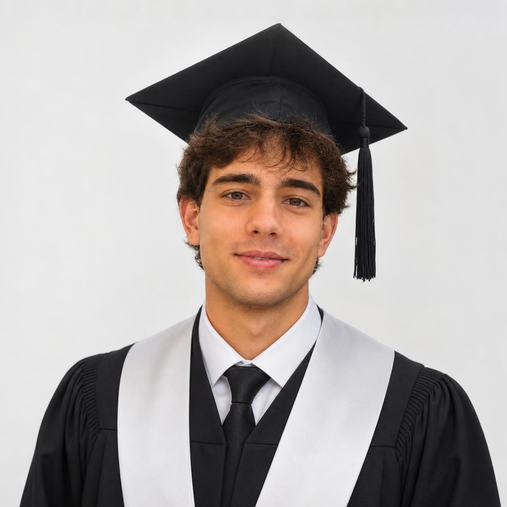 Foto de graduación para LinkedIn transformada con IA en MyEdit