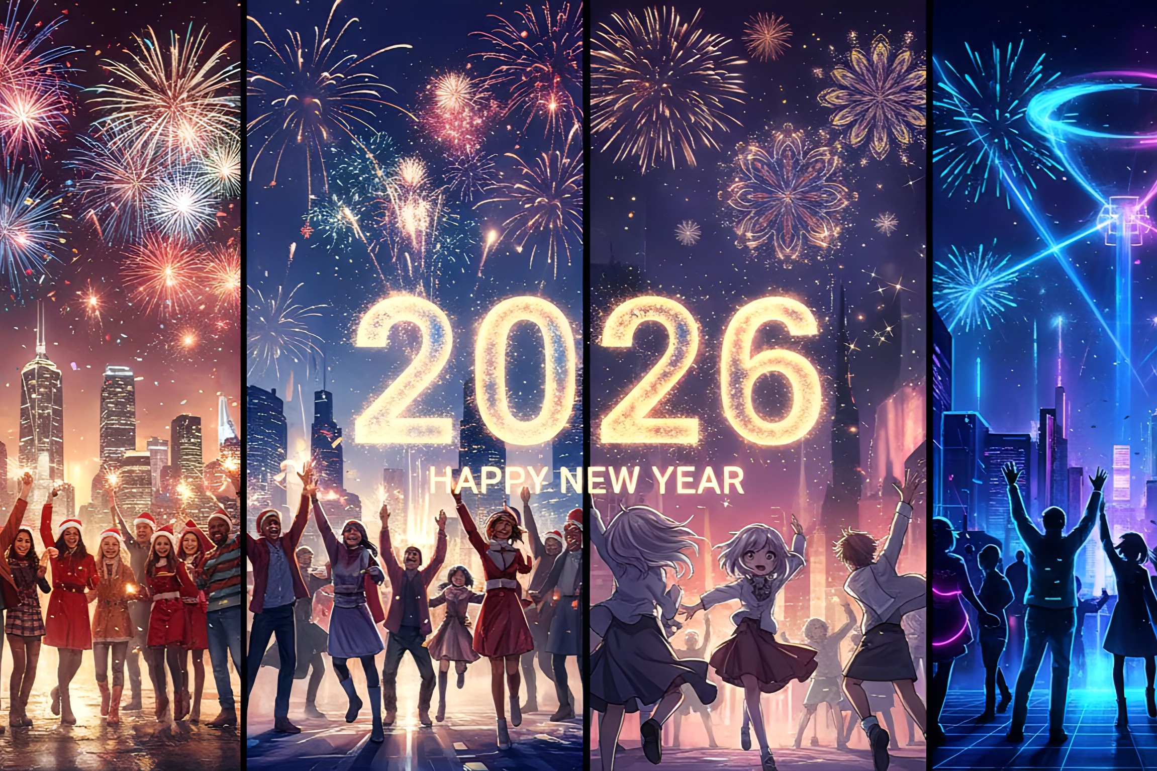 23 prompts IA pour souhaiter une Bonne Année 2026 pour Gemini, ChatGPT et MyEdit