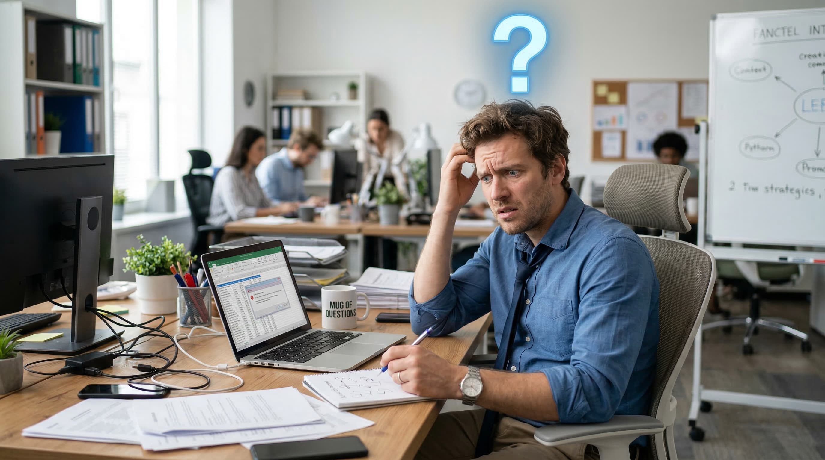 Oficinista sin saber qué IA usar para su trabajo