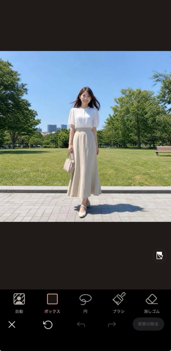 PhotoDirector 背景の自動除去