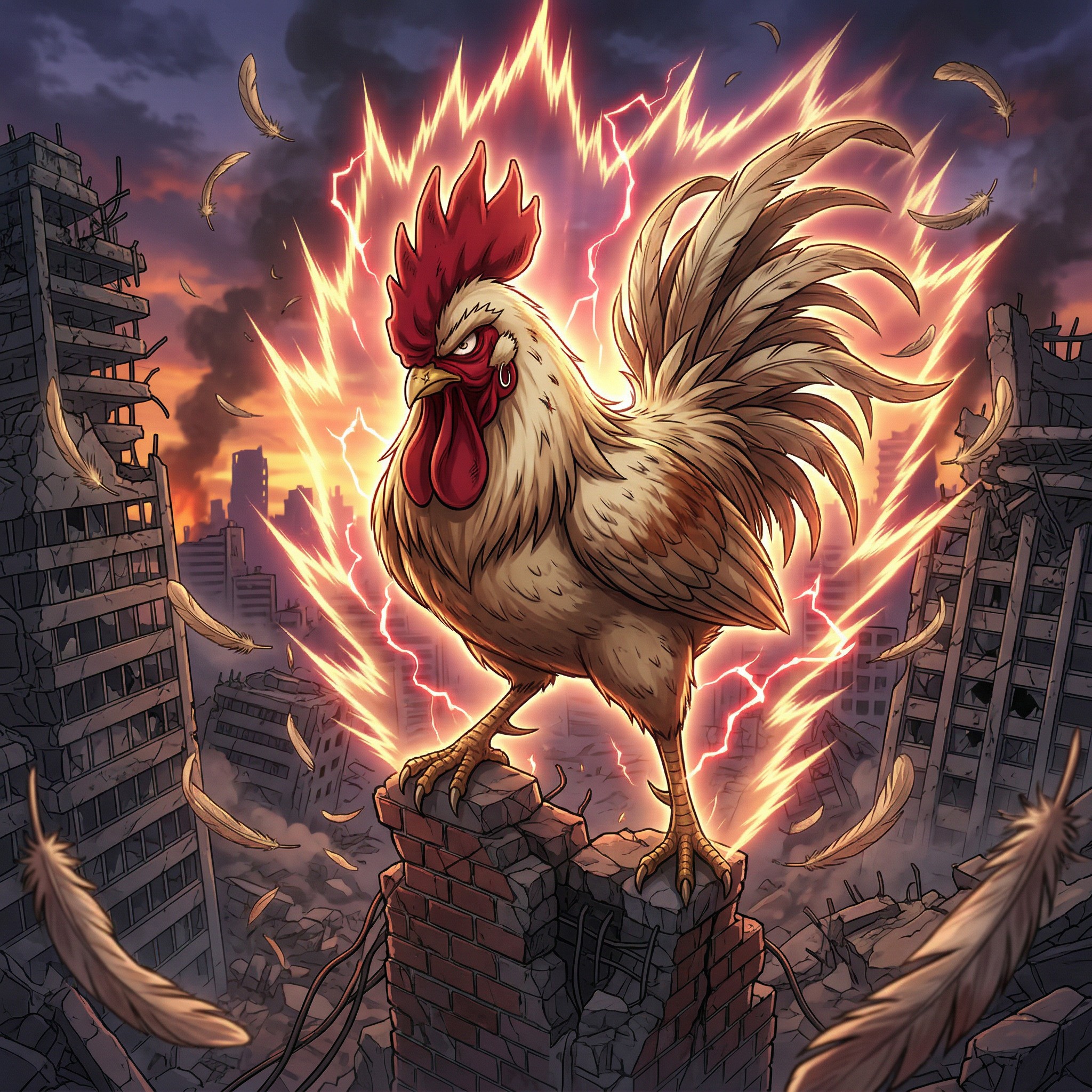 Rooster Fighter inspired image created with MyEdit