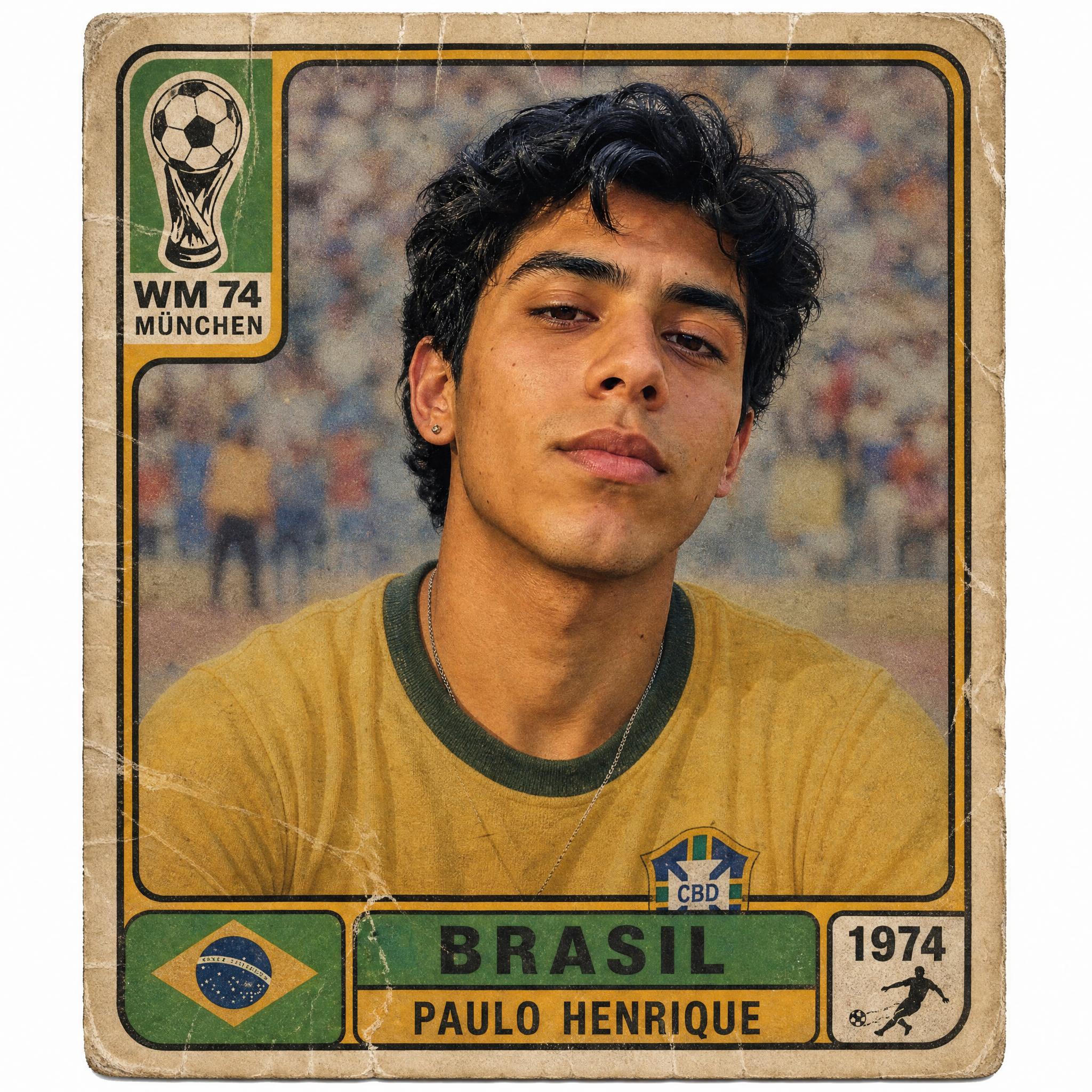 Retro 1970s World Cup Sticker Prompt