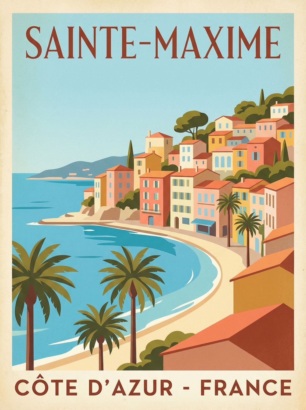 AI Art Retro-Reiseposter