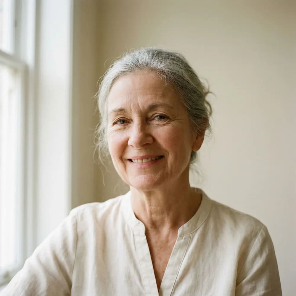 Foto actual de mamá antes de la regresión de edad con IA