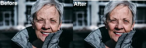 PhotoDirector Skin Smoothing Before