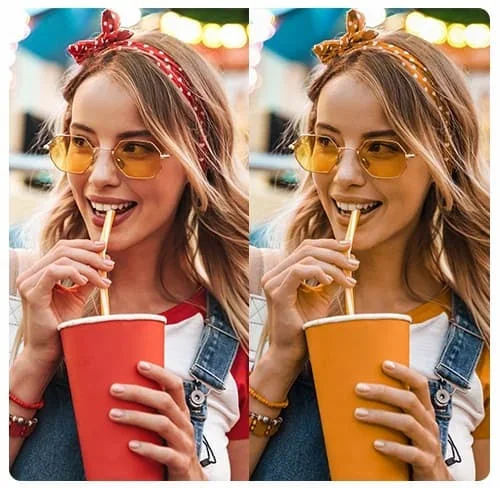 PhotoDirector - Farbe ändern