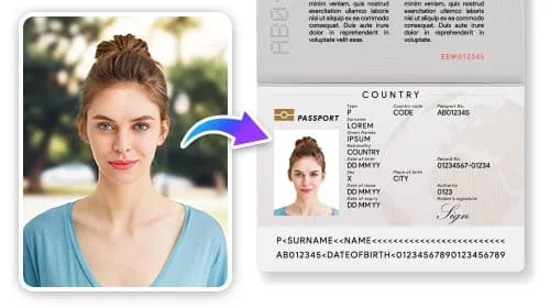Use photo to get a passport size photo