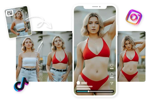 SNS に映えるリアルなビキニ動画を作成