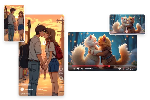 Create AI Kissing Videos in Any Art Style
