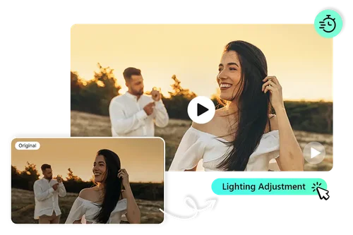 ワンクリックで動画を明るく補正