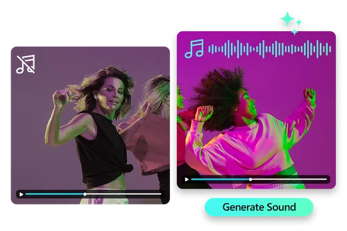 AI가 자동으로 영상에 소리를 넣어줍니다