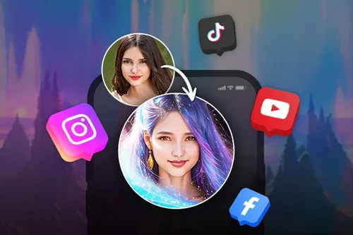 Genera avatar IA como perfil de redes sociales