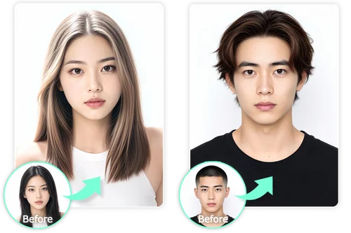 AI 髪型シミュレーションで様々な髪型が試せる