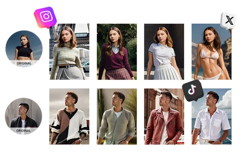 AI 着せ替えでトレンドコーデも試着