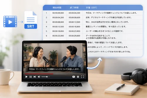 動画やポッドキャストの字幕作成