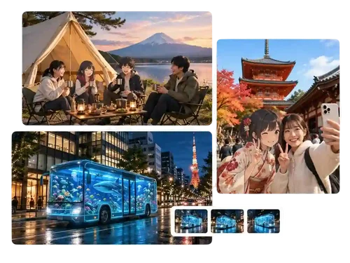 実写写真と AI アートを自然に融合