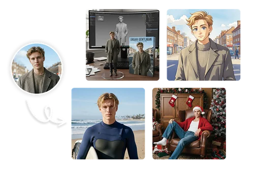 Générations d'images en dessins animés ou en anime par IA