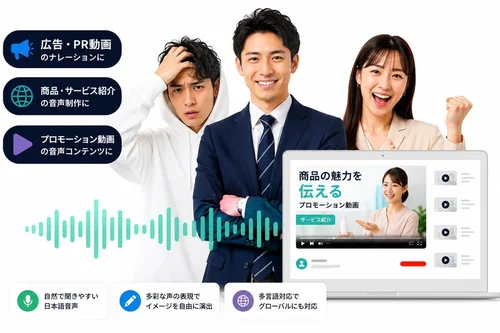 広告や PR 動画に音声読み上げを追加