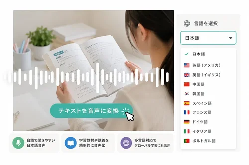 読み上げ音声で内容をさらにわかりやすく