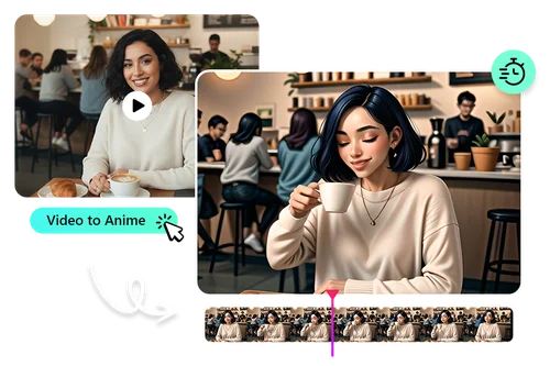 ワンクリックで動画をアニメ化