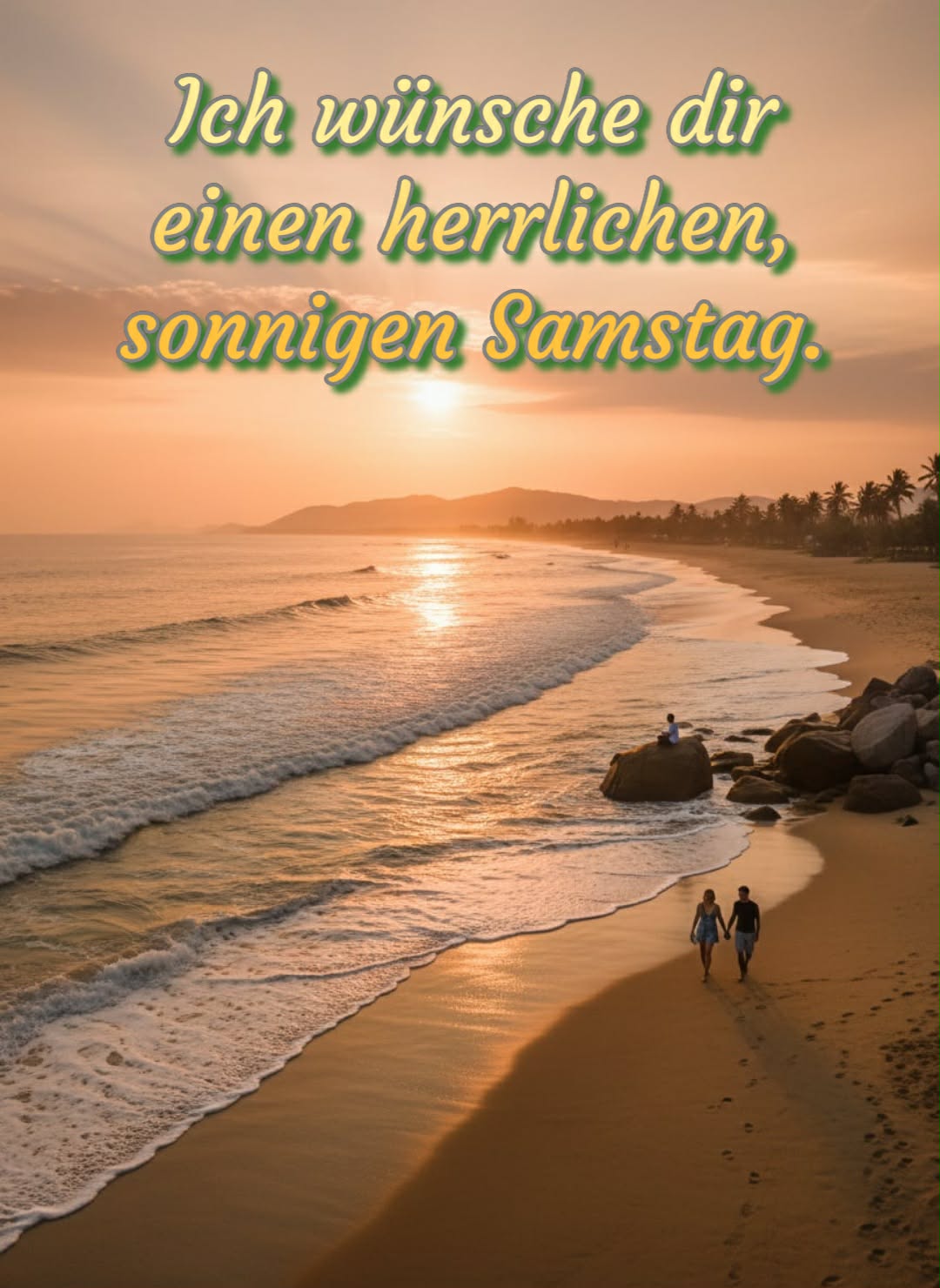 Samstagsbild mit Gruß: 'Ich wünsche dir einen herrlichen, sonnigen Samstag.'