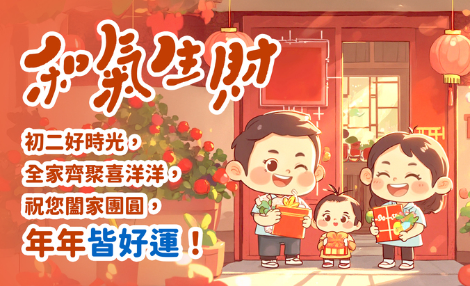 大年初二早安圖下載