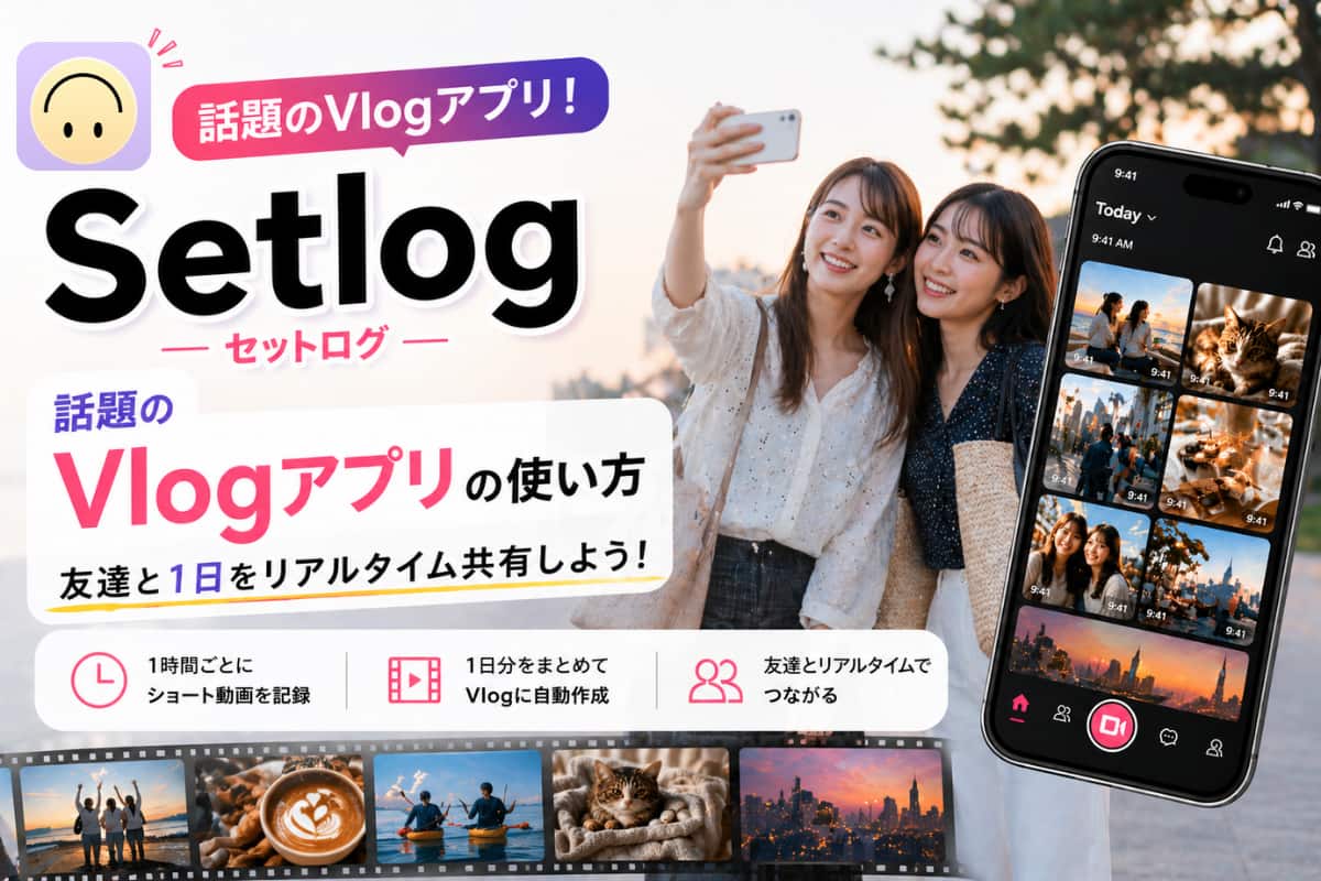 Setlog セットログ とは？話題のVlogアプリの使い方｜友達と1日をリアルタイム共有しよう！