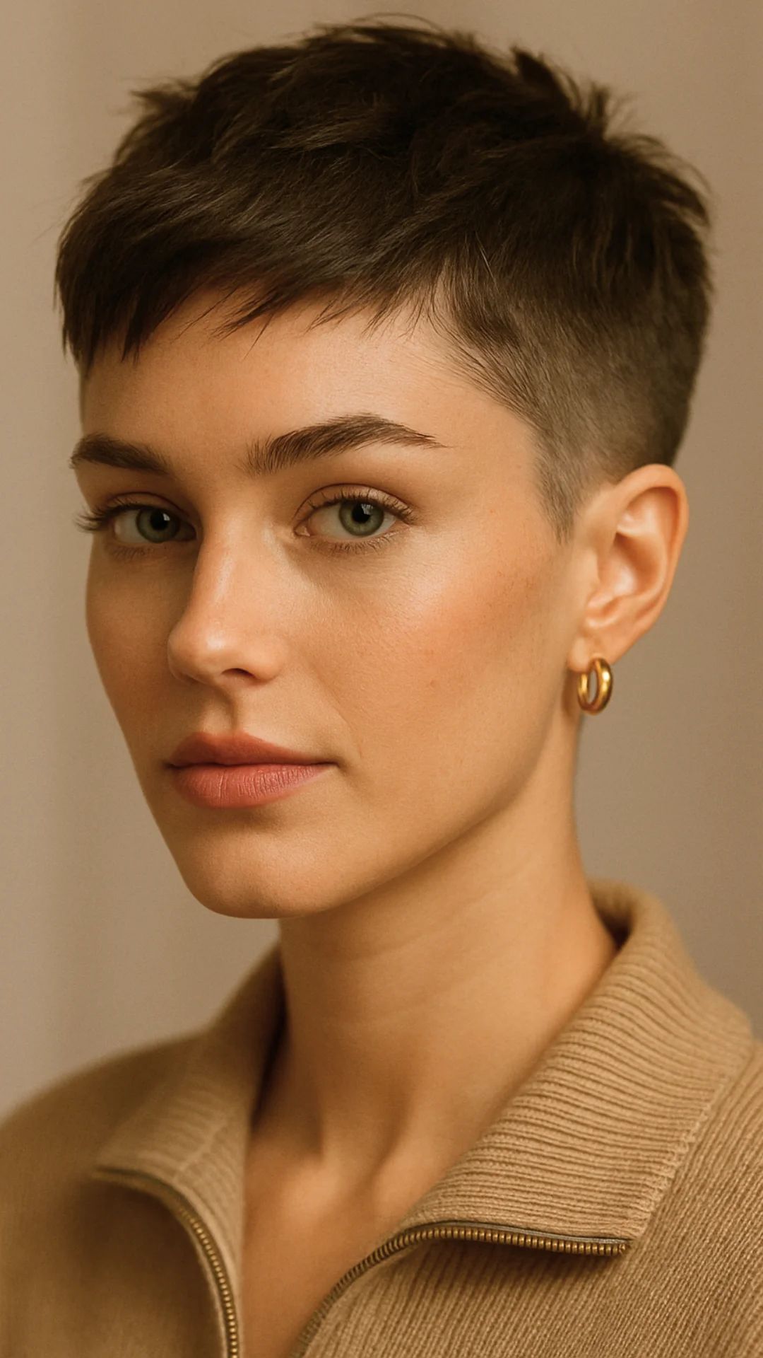 Short boyish cut for straight hair