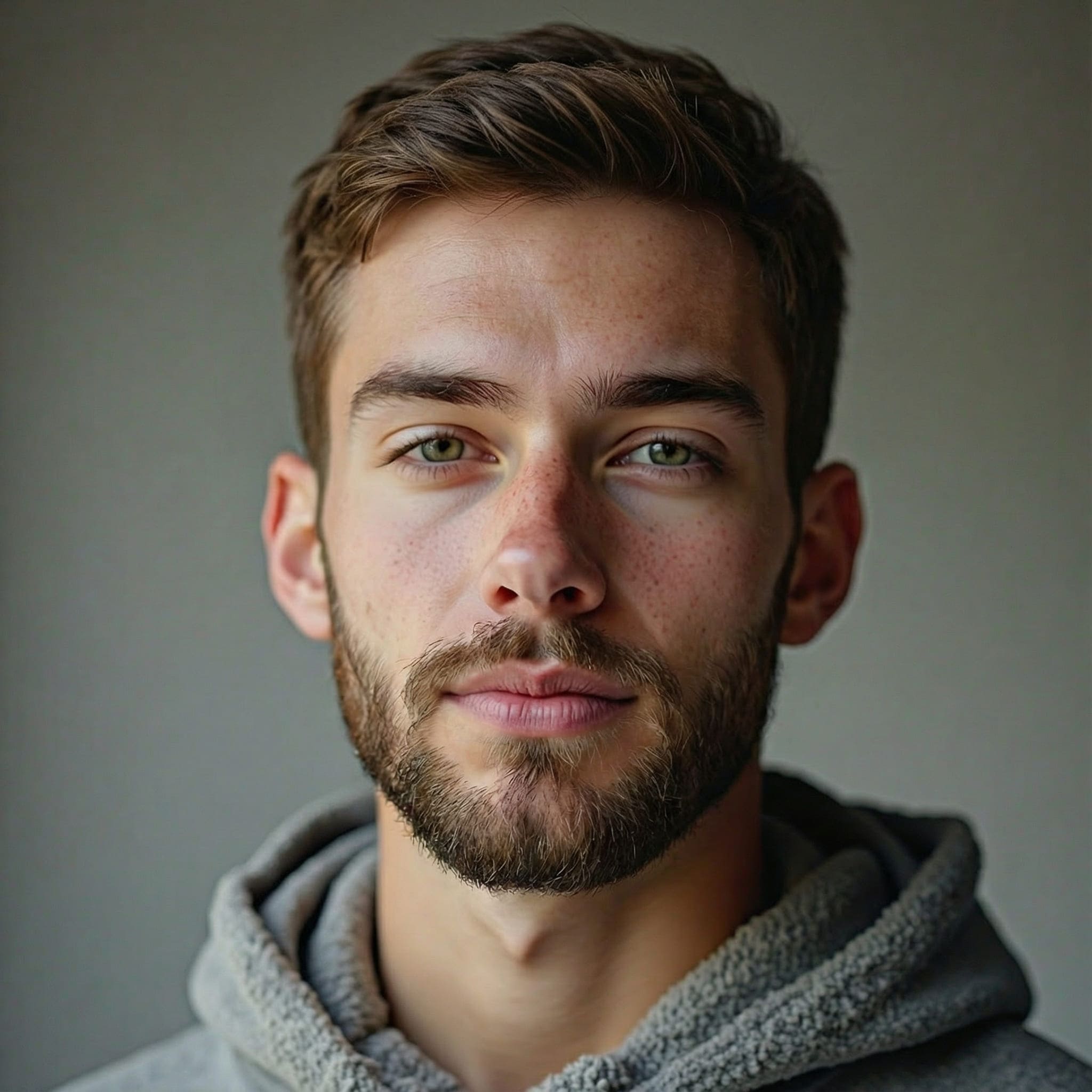 AI-generated short hair and beard combo using Gemini AI