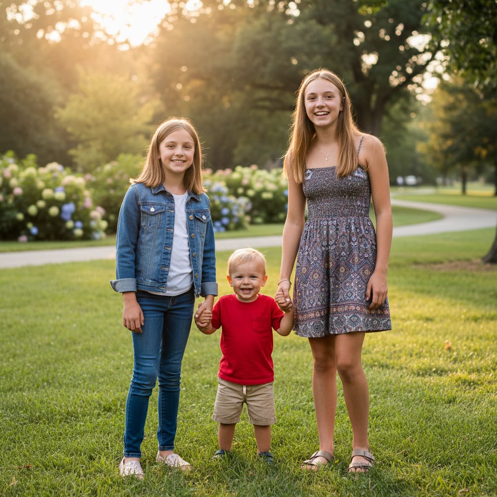 Photo d’enfants de référence avant