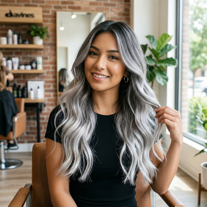 Silver Ombre Hair