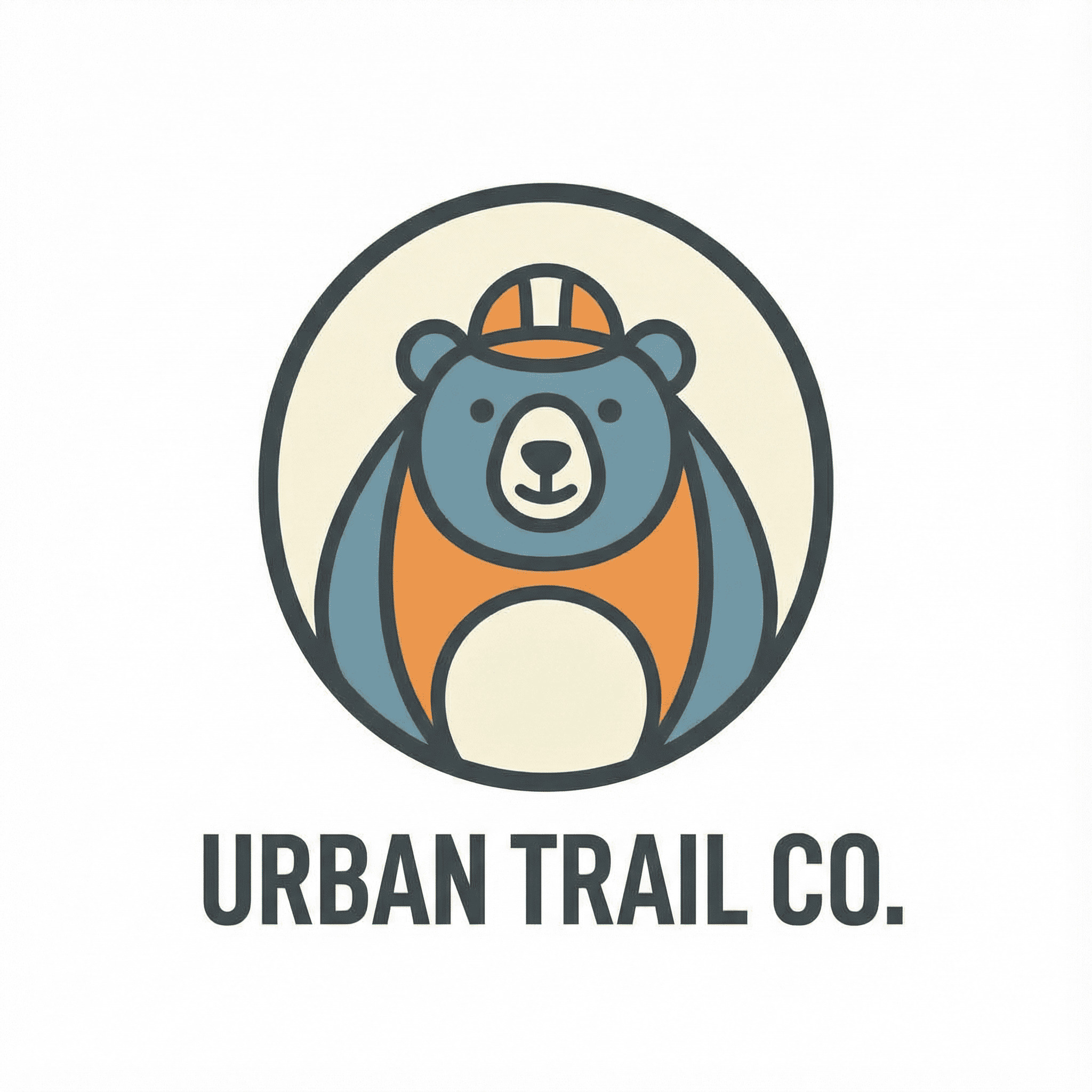 Simple flat mascot logo AI-generated design