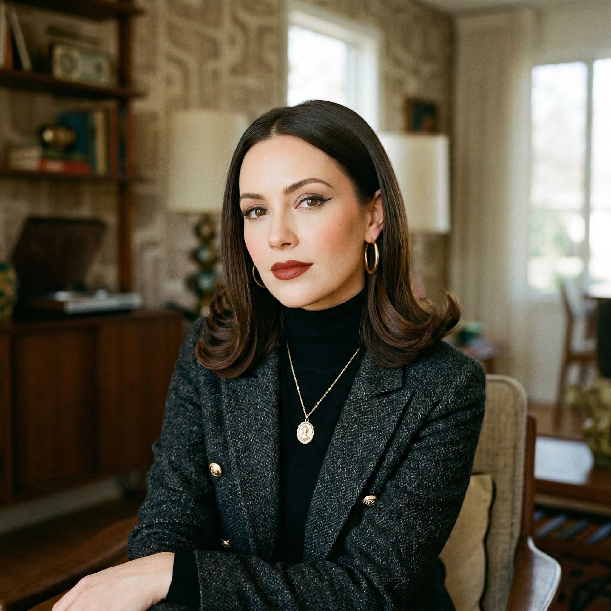 Modern sixties flick party hairstyle