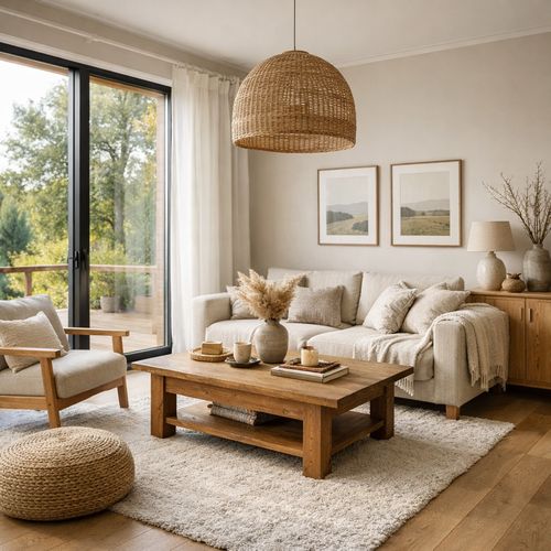 ChatGPT KI-Bild Wohnzimmer im skandinavischen Einrichtungsstil