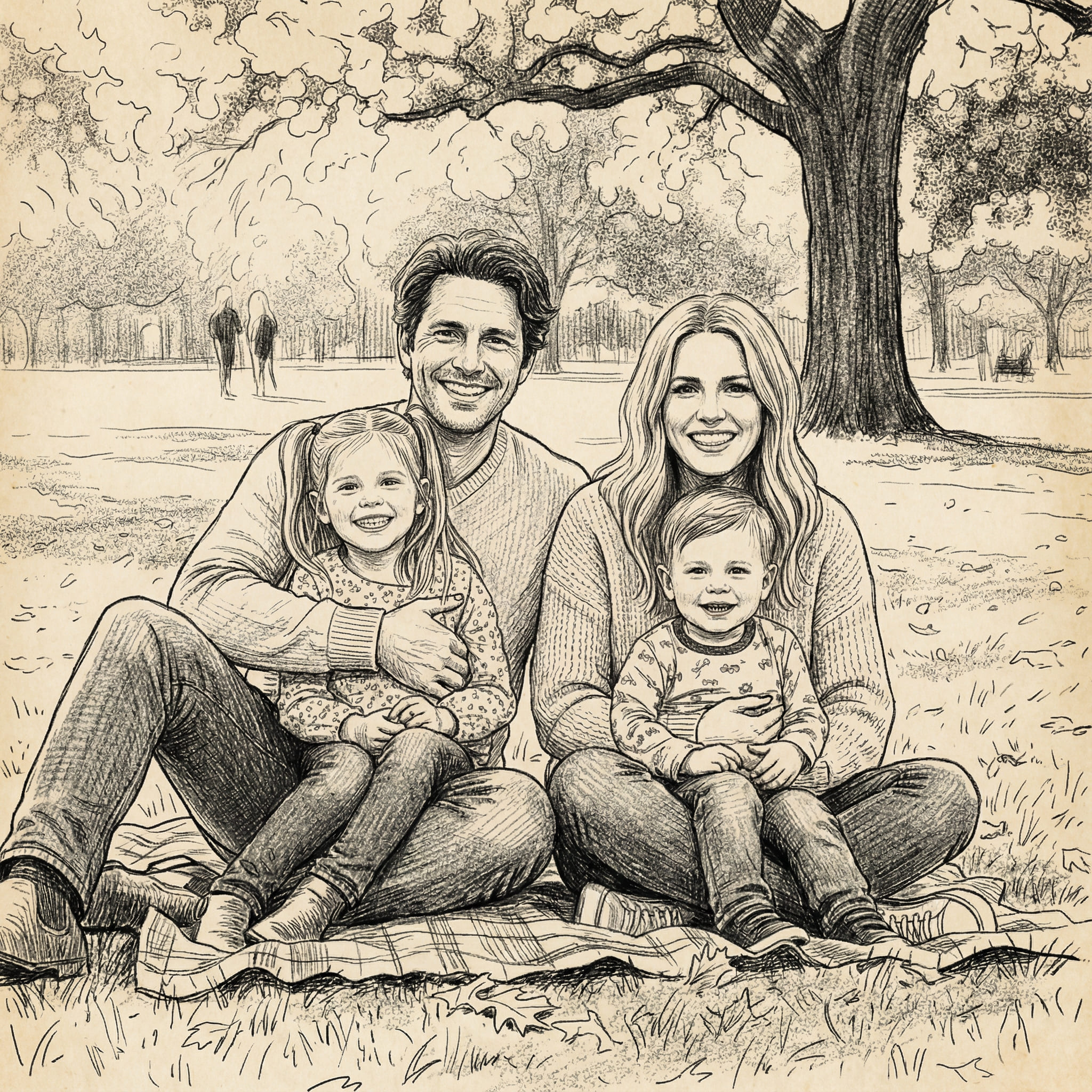 KI-generierte stilisierte Skizze nachher