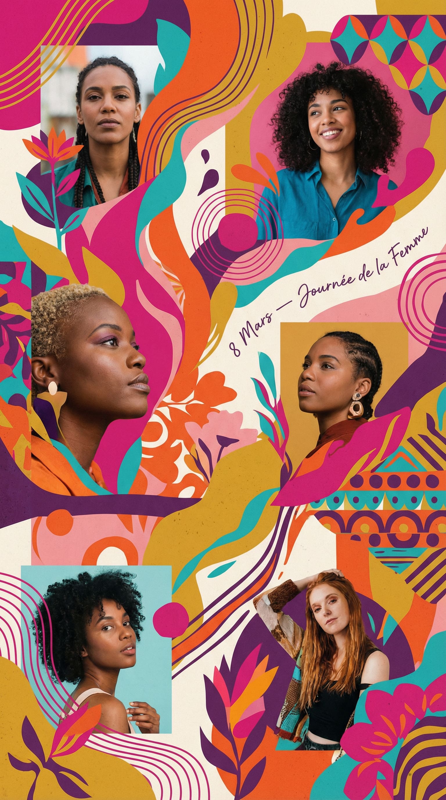 Collage photo et vectoriel pour Facebook