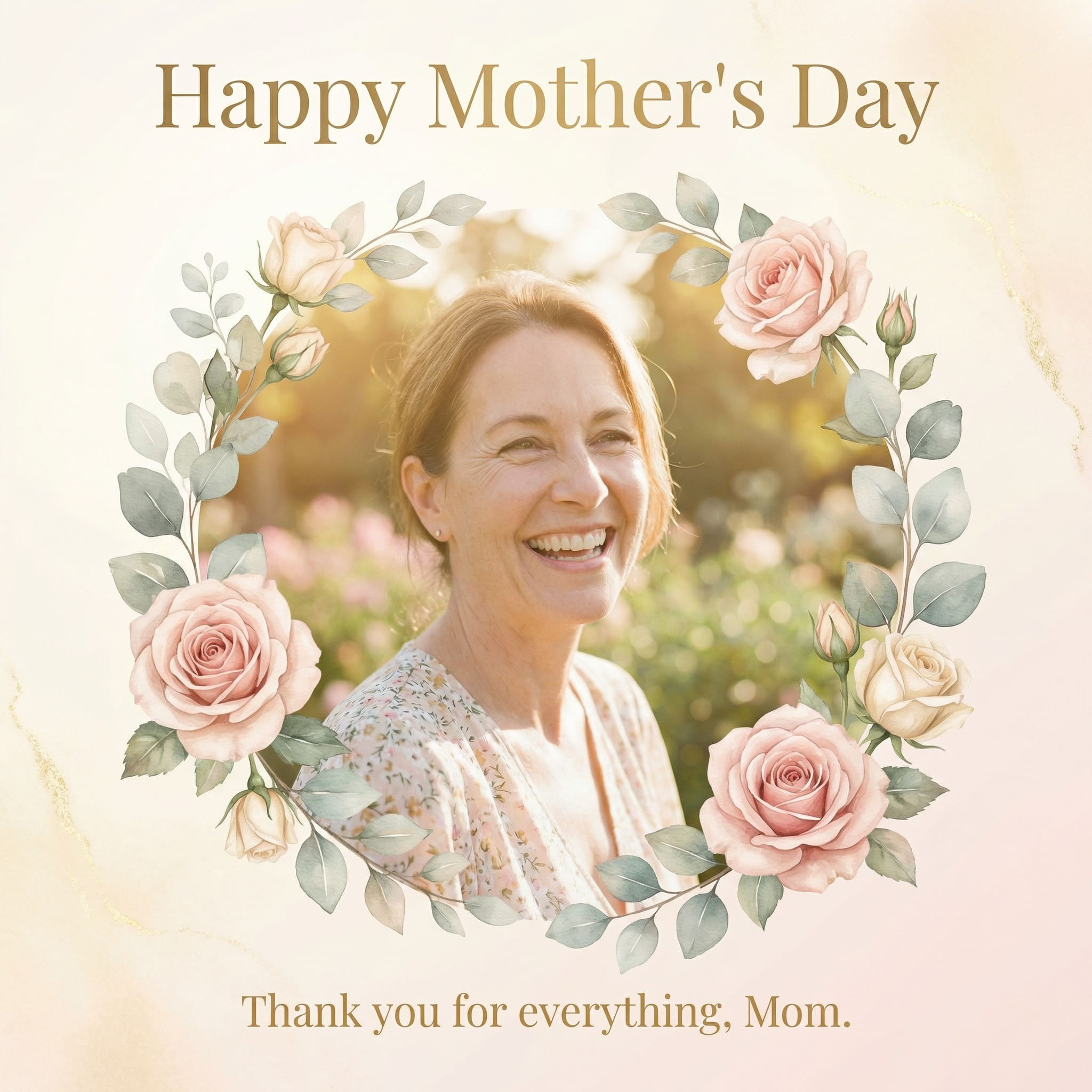 Social media ready Mother's Day wish image created with AI