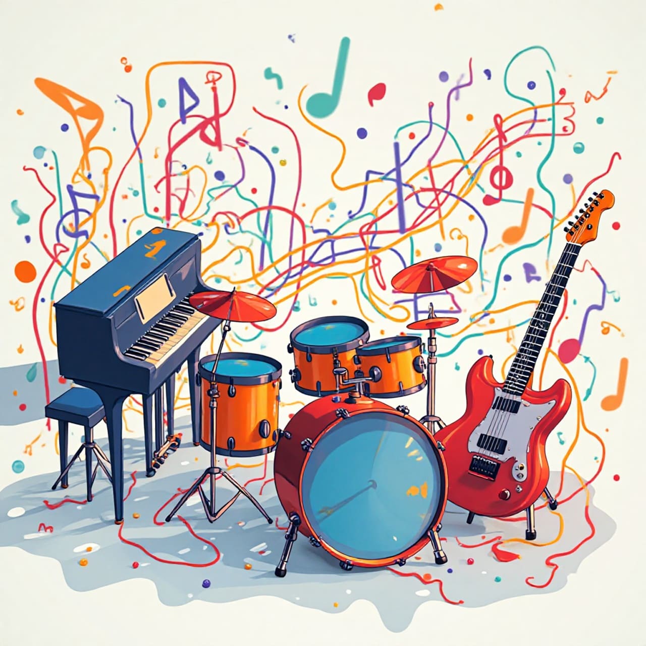 Choosing instruments, style, and tempo for a song