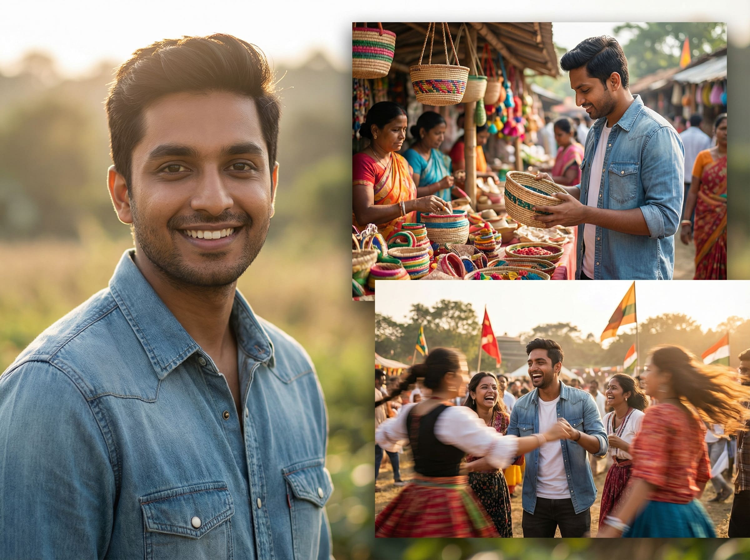 South Asian Nature & Lifestyle Human Collage