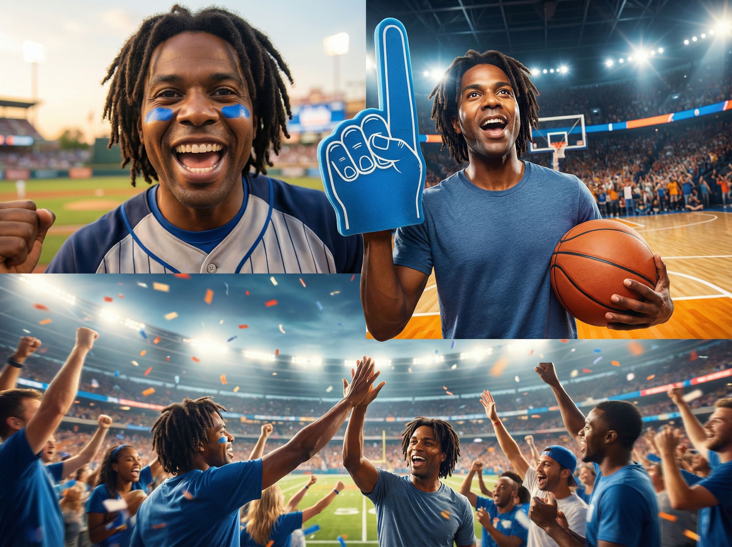American Sports Fan Portrait Collage