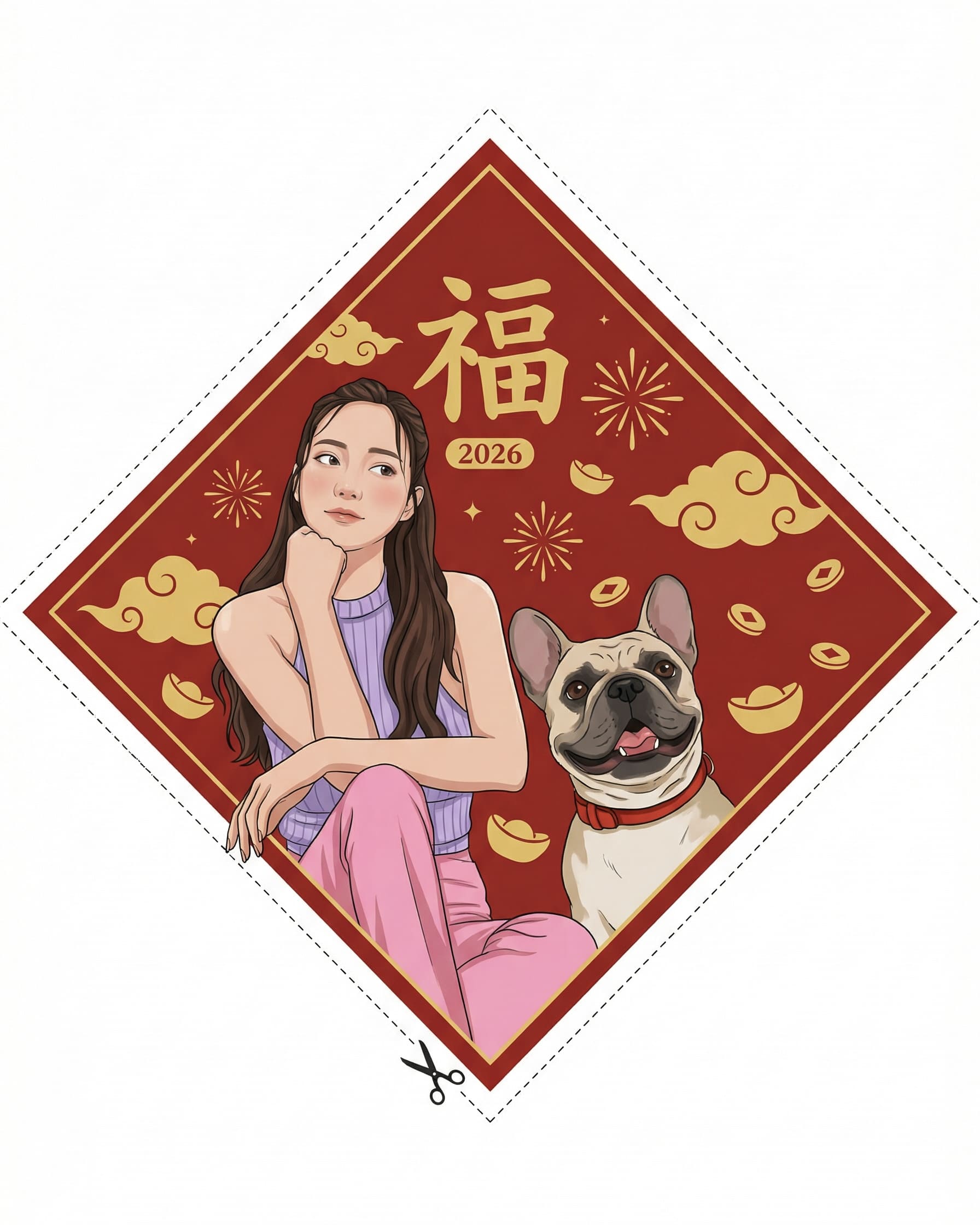 相片大師AI斗方模板