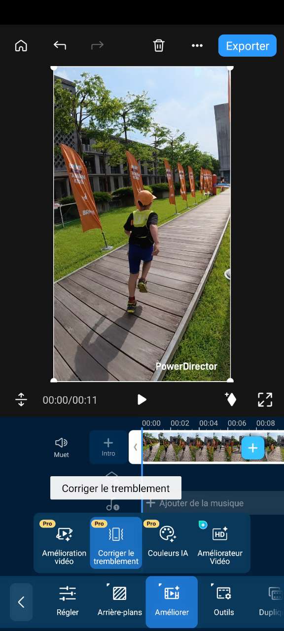 stabilisateur video de powerdirector