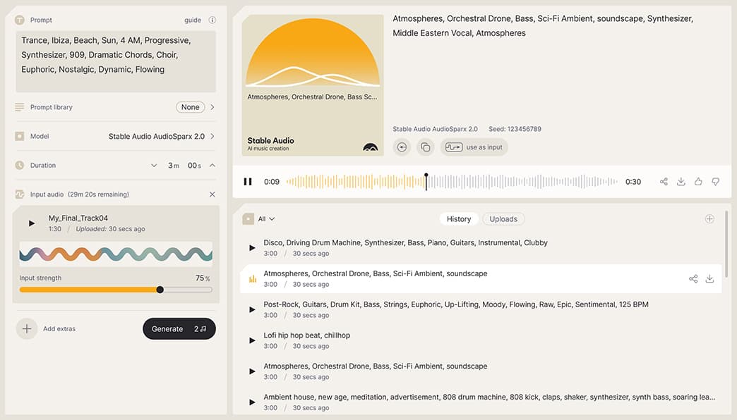 Stable Audio サンプル