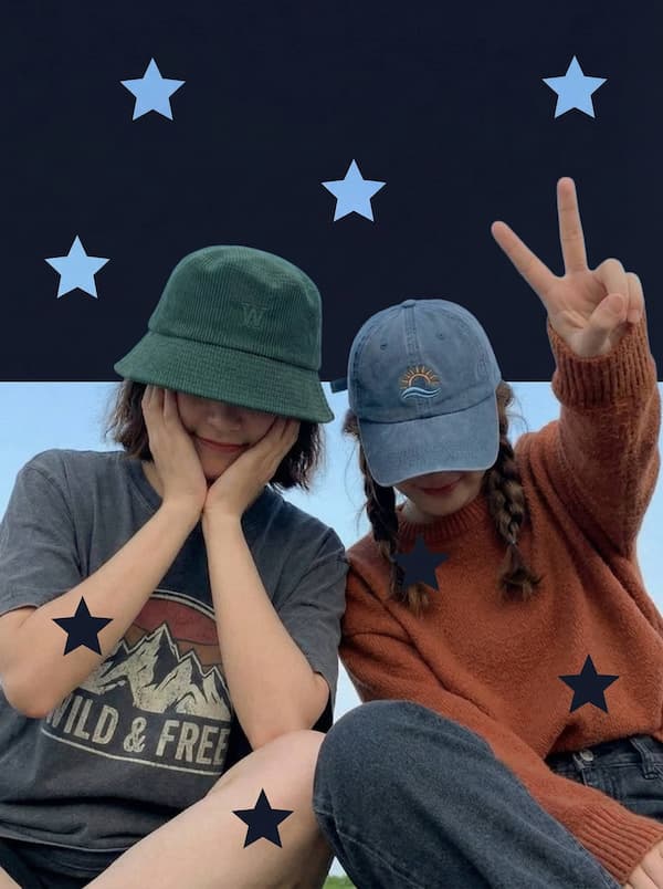 韓国風 星のパンチ加工デザイン