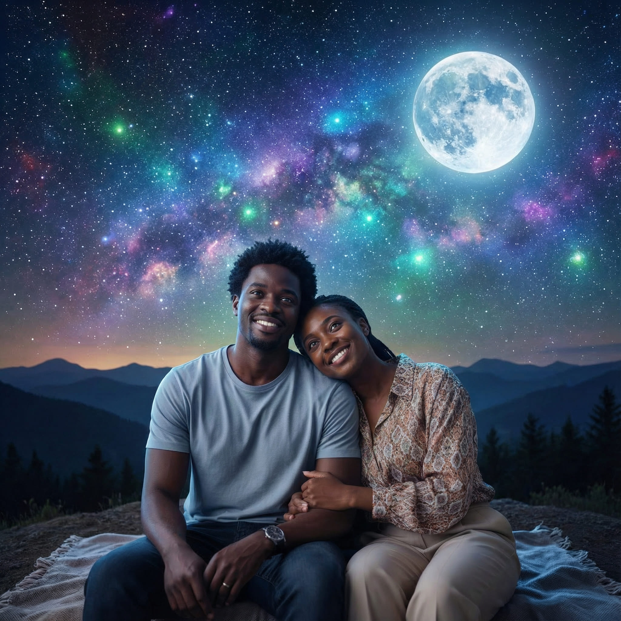 Generated AI Couple Portrait After